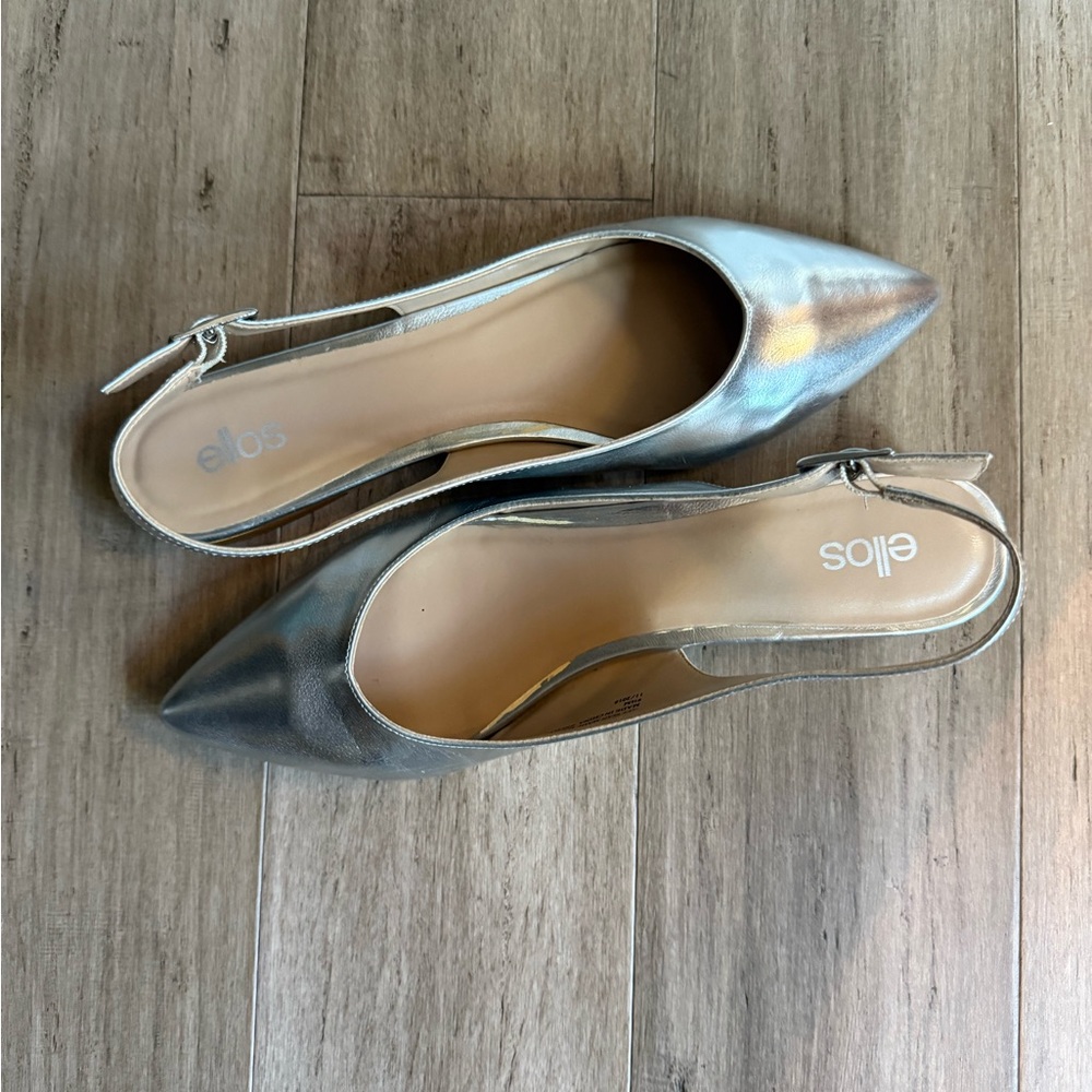Ellos Metallic Silver Heels